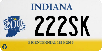 IN license plate 222SK