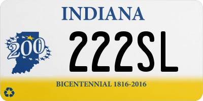 IN license plate 222SL