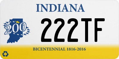 IN license plate 222TF