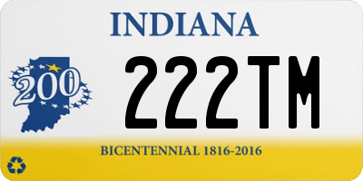 IN license plate 222TM