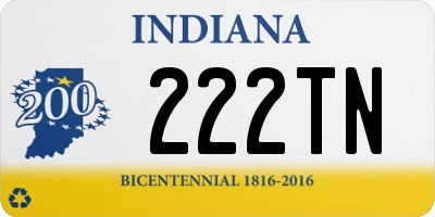 IN license plate 222TN