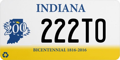 IN license plate 222TO