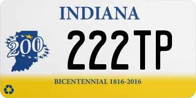 IN license plate 222TP