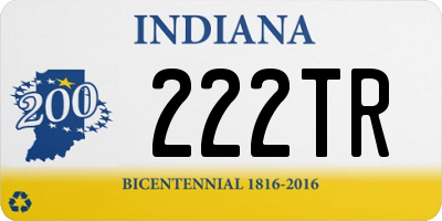 IN license plate 222TR