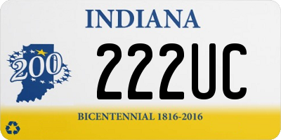 IN license plate 222UC