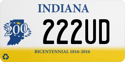 IN license plate 222UD