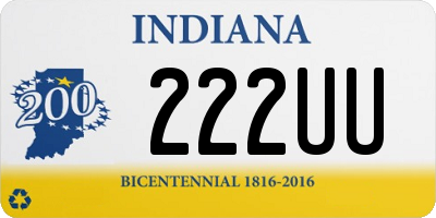 IN license plate 222UU