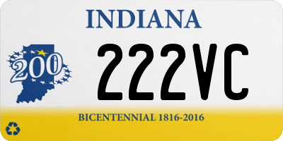 IN license plate 222VC