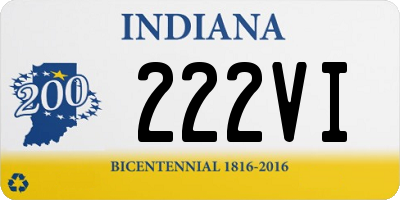 IN license plate 222VI