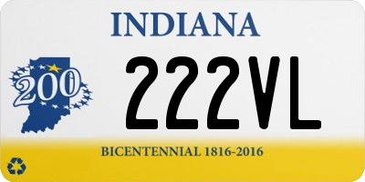 IN license plate 222VL