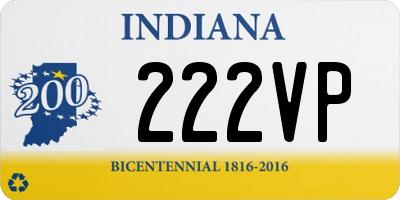 IN license plate 222VP