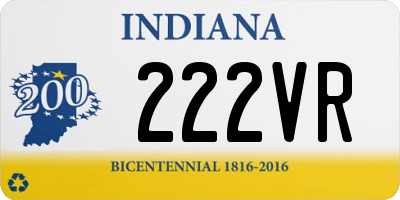 IN license plate 222VR