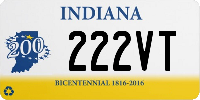 IN license plate 222VT