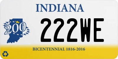 IN license plate 222WE
