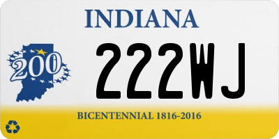 IN license plate 222WJ