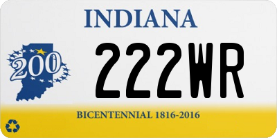 IN license plate 222WR