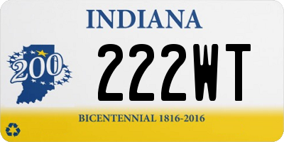 IN license plate 222WT