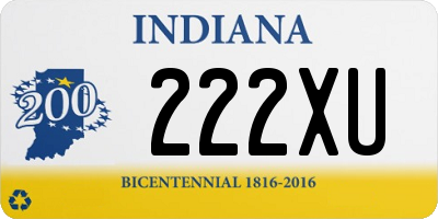 IN license plate 222XU