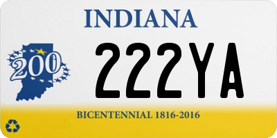 IN license plate 222YA