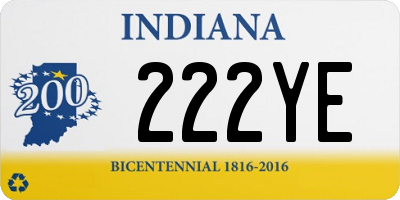 IN license plate 222YE