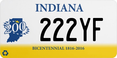 IN license plate 222YF
