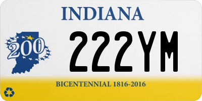 IN license plate 222YM