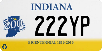 IN license plate 222YP