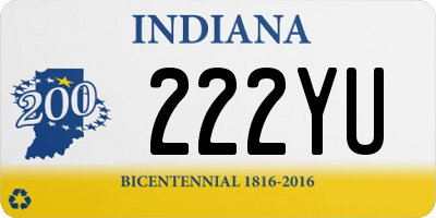 IN license plate 222YU