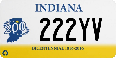 IN license plate 222YV