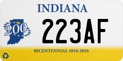 IN license plate 223AF