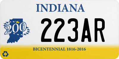 IN license plate 223AR