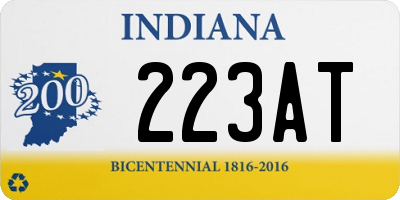 IN license plate 223AT
