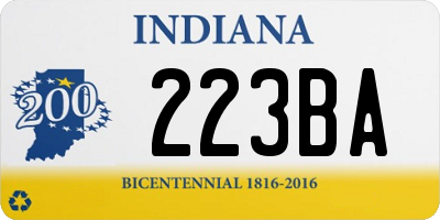 IN license plate 223BA