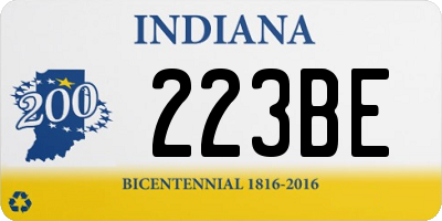 IN license plate 223BE
