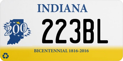 IN license plate 223BL