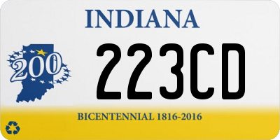 IN license plate 223CD