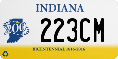 IN license plate 223CM