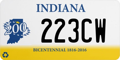 IN license plate 223CW