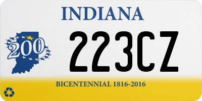 IN license plate 223CZ