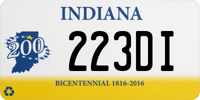 IN license plate 223DI