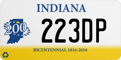 IN license plate 223DP