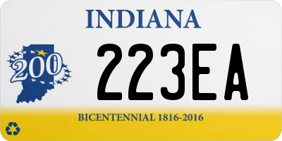 IN license plate 223EA