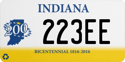 IN license plate 223EE