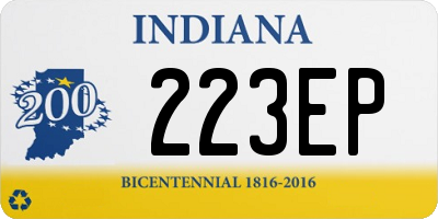 IN license plate 223EP