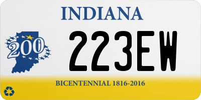 IN license plate 223EW