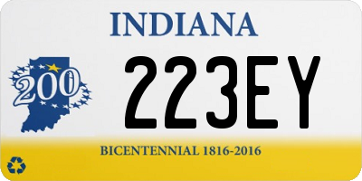 IN license plate 223EY