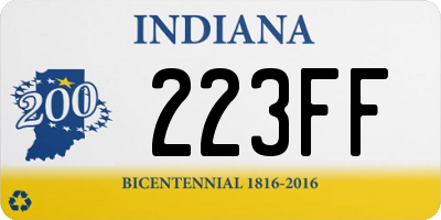 IN license plate 223FF