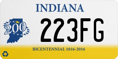 IN license plate 223FG