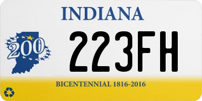 IN license plate 223FH