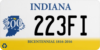 IN license plate 223FI